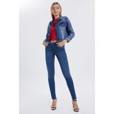 Lee Cooper Fredya Kadın Jean Ceket - XS - Mavi