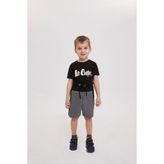 Lee Cooper Jude Erkek Çocuk Örme Şort Koyu Gri Melanj - 4