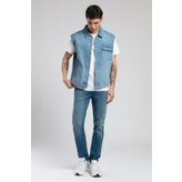 Lee Cooper Over Vest Erkek Jean Yelek