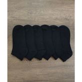 Leement Socks 6 Çift Bambu Patik Çorap Dikişsiz - Siyah - 36 - 39