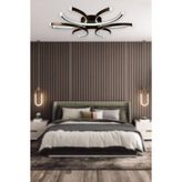 Legacy Levora Kahverengi Modern Tasarım - Salon - Mutfak - Yatak Odası Beyaz Işıklı Led Avize