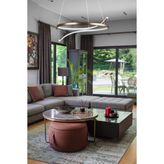 Legacy Snake Modern Tasarım Kahve Renk Beyaz Ledli Yatak Odası - Cafe - Mutfak - Salon LED Avize - Kahverengi