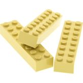 LEGO Aksesuar Moc Custom Creator Brick 2 X 8 Tuğla Taba Tan