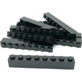 LEGO Creator Aksesuar Custom Moc Brick 1 X 8 Tuğla Siyah