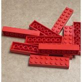 LEGO Creator Aksesuar Moc Custom Brick 2 X 8 Tuğla Kırmızı