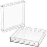 LEGO Creator Custom Moc Aksesuar Panel 1 X 6 X 5 Tuğla Cam Duvar Şeffaf