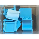 LEGO Creator Moc Custom Aksesuar Panel 1 X 2 X 2 Tuğla Medium Azure