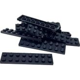 LEGO Creator Moc Custom Aksesuar Plate 2 X 8 Düz Tuğla Siyah