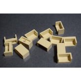 LEGO Custom Moc Aksesuar Creator Panel 1 X 2 X 1 Köşe Kutu Tuğla Taba