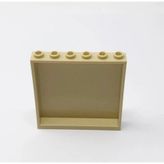 LEGO Custom MOC Aksesuar Creator Panel 1 x 6 x 5 Tuğla Duvar Tan