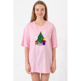 Lego Man Christmas Pembe Kadın Oversize Tshirt