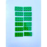LEGO Orijinal Parçalar - 2 x 4 Yeşil Plate (12 Adet)