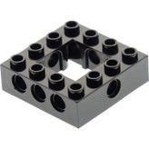 LEGO Technic Moc Custom Brick 4 X 4 Pin Delikli Tuğla Siyah