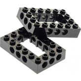 LEGO Technic Moc Custom Brick 4 X 6 Pin Delikli Tuğla Siyah