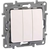 Legrand 767103 Salbei Beyaz Üçlü Anahtar