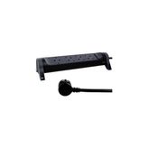 LEGRAND GRUP PRİZ 4X2P+T ROTFIX 4 SOKETLİ 3M - Siyah