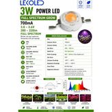 Lekoled 3W Full Spectrum Grow Bitki LED 10 Adet