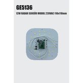 Lekoled BEYAZ 6500K 220V 12W RADAR SENSÖR MODUL