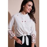 Lela 6110097 Beyaz Kadın Gömlek