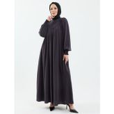 Lemra İpek Ferace Füme - 9056