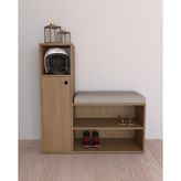 Lemvora Home Kapı Önü Ayakkabılık Puf | %100 Mdf - Ahşap