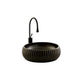 Lena E-4161S Siyah Tezgahüstü Lavabo