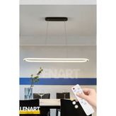 Lenart Lighting Çiftli Kasa Sarkıt Led Avize, 3 Renk Aydınlatmalı, Kumandalı Modern Uzun İç Dış Aydınlatmalı Avize