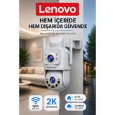 Lenovo 2 Kameralı Wifi Ultra Renkli Gece Görüşlü Hareket Takipli Güvenlik Kamerası