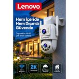 Lenovo 2k Çift Lensli Wifi Dış Mekan Güvenlik Kamerası 360° Ptz, IP67, Hareket Algılama, Renkli Gece Görüşü, Çift Yönlü Ses