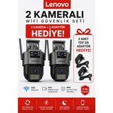 Lenovo 2'li Set - 3+3 6mp Wi-Fi Güvenlik Kamerası - Aov Sürekli Kayıt - X9T