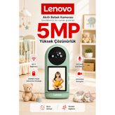 LENOVO 5MP Ekranlı Görüntülü Konuşulabilen Evcil Hayvan Bebek Çocuk ve Yaşlı Bakım Güvenlik Kamerası