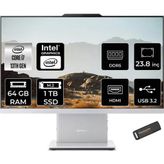 LENOVO IdeaCentre 24IRH9 i7 13620H 64GB DDR5 1TB SSD 23.8" FHD IPS FDOS Beyaz All in One PC & PER4