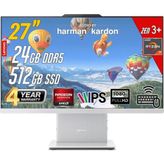Lenovo Ideacentre 27ARR9 Amd Ryzen 7-7735HS 24GB 512GB 27 Fhd Freedos Beyaz All In One Bilgisayar