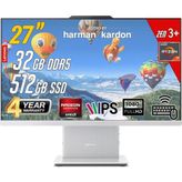 Lenovo Ideacentre 27ARR9 Amd Ryzen 7-7735HS 32GB 512GB 27 Fhd Freedos Beyaz All In One Bilgisayar