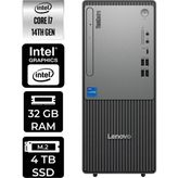 Lenovo Thinkcentre Neo 50T Gen 5 i7 14700 Masaüstü Bilgisayar 32GB RAM 4TB SSD FreeDOS + Per4 USB 12UAS0GL00P308