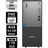 Lenovo Thinkcentre Neo 50T Gen 5 i7 14700 Masaüstü Bilgisayar 64GB RAM 1TB SSD Win11 Home + Per4 USB 12UAS0GL00P334