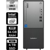 Lenovo Thinkcentre Neo 50T Gen 5 i7 14700 Masaüstü Bilgisayar 64GB RAM 4TB SSD FreeDOS + Per4 USB 12UAS0GL00P316