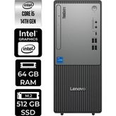 Lenovo Thinkcentre Neo 50T i5 14400 Masaüstü Bilgisayar 64GB RAM 512GB SSD Win11 Home + Per4 USB 12UAS1CF00P333