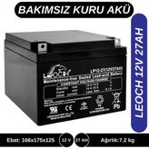Leoch 12V 27AH Kuru Tip Akü