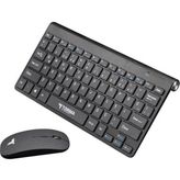 Leonpro Kablosuz Mini Klavye Mouse Set 2.5g Wireless Kablosuz Klavye Mouse Set - Siyah