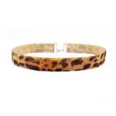 Leopar Desen Kadın Choker Tasma Kolye
