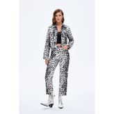 Leopar Desen Pantolon Siyah