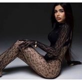 Leopar Desen Vücut Çorabı