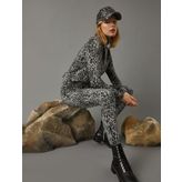 Leopar Desenli Slim Pantolon