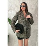 Leopar Leopar Yünlü Ceket