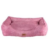 Lepus Soft Fermuarlı Köpek Yatağı Pembe Medium