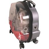 Lepus Wheel Bag Gri Şeffaf Malzeme ile Konforlu Seyahat İçin Tekerlekli Kedi Çantası