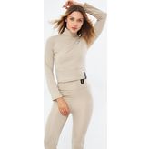 Lesa Wear Soft Touch Balıkçı Yaka Bluz Bej