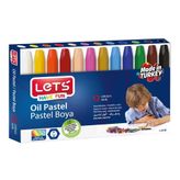 Lets 12 Renk Karton Kutulu Pastel Boya