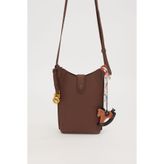 Levidor Camel Atlı Charm Detaylı Omuz Çantası